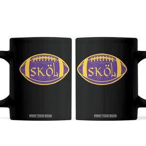 Skol Football Coffee Mug Retro Nordic Scandinavian Warrior Vikings Axe TS10 Black Print Your Wear