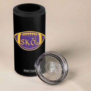 Skol Football 4 in 1 Can Cooler Tumbler Retro Nordic Scandinavian Warrior Vikings Axe TS10 Print Your Wear