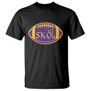 Skol Football T Shirt Retro Nordic Scandinavian Warrior Vikings Axe TS10 Black Print Your Wear