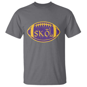 Skol Football T Shirt Retro Nordic Scandinavian Warrior Vikings Axe TS10 Charcoal Print Your Wear