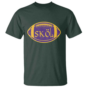 Skol Football T Shirt Retro Nordic Scandinavian Warrior Vikings Axe TS10 Dark Forest Green Print Your Wear