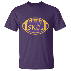 Skol Football T Shirt Retro Nordic Scandinavian Warrior Vikings Axe TS10 Purple Print Your Wear