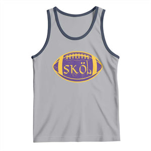Skol Football Tank Top Retro Nordic Scandinavian Warrior Vikings Axe TS10 Athletic Heather Navy Print Your Wear