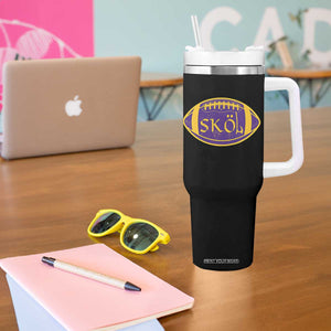 Skol Football Tumbler With Handle Retro Nordic Scandinavian Warrior Vikings Axe TS10 Print Your Wear