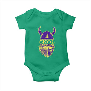 Skol Nordic Scandinavian Warrior Helmet Baby Onesie Retro Football Sports Fan MFV TS10 Irish Green Print Your Wear