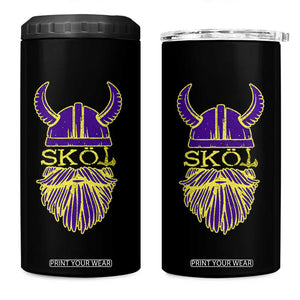 Skol Nordic Scandinavian Warrior Viking Helmet 4 in 1 Can Cooler Tumbler TS10 One Size: 16 oz Black Print Your Wear