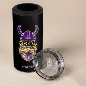 Skol Nordic Scandinavian Warrior Helmet 4 in 1 Can Cooler Tumbler Retro Football Sports Fan MFV TS10 Print Your Wear