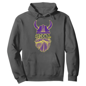 Skol Nordic Scandinavian Warrior Helmet Hoodie Retro Football Sports Fan MFV TS10 Dark Heather Print Your Wear