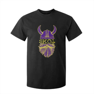 Skol Nordic Scandinavian Warrior Helmet T Shirt For Kid Retro Football Sports Fan MFV TS10 Black Print Your Wear