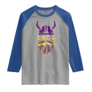 Skol Nordic Scandinavian Warrior Helmet Raglan Shirt Retro Football Sports Fan MFV TS10 Sport Gray Royal Print Your Wear
