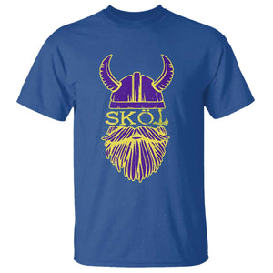 Skol Nordic Scandinavian Warrior Helmet T Shirt Retro Football Sports Fan MFV TS10 Royal Blue Print Your Wear