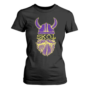 Skol Nordic Scandinavian Warrior Helmet T Shirt For Women Retro Football Sports Fan MFV TS10 Black Print Your Wear