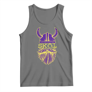 Skol Nordic Scandinavian Warrior Helmet Tank Top Retro Football Sports Fan MFV TS10 Black Heather Print Your Wear