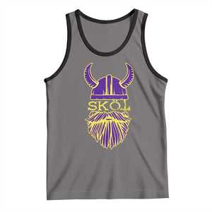 Skol Nordic Scandinavian Warrior Helmet Tank Top Retro Football Sports Fan MFV TS10 Deep Heather Black Print Your Wear