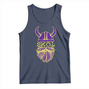 Skol Nordic Scandinavian Warrior Helmet Tank Top Retro Football Sports Fan MFV TS10 Navy Print Your Wear
