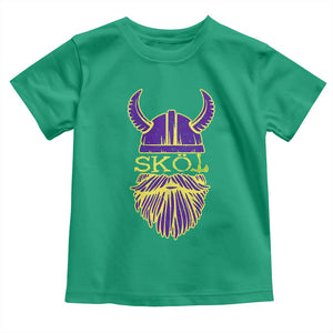 Skol Nordic Scandinavian Warrior Helmet Toddler T Shirt Retro Football Sports Fan MFV TS10 Irish Green Print Your Wear