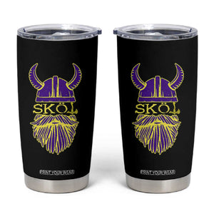 Skol Nordic Scandinavian Warrior Helmet Tumbler Cup Retro Football Sports Fan MFV TS10 Black Print Your Wear