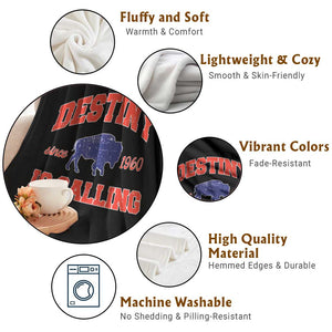 Buffalo Fan Throw Blanket Vintage Destiny is Calling Victory Monday TS10 Print Your Wear