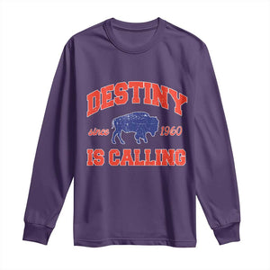 Buffalo Fan Long Sleeve Shirt Vintage Destiny is Calling Victory Monday TS10 Purple Print Your Wear