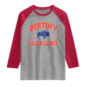 BFB Game Day Raglan Shirt Vintage Destiny is Calling Victory Monday TS10 Sport Gray Red Print Your Wear