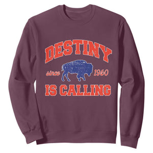 BFB Game Day Sweatshirt Vintage Destiny is Calling Victory Monday TS10 Maroon Print Your Wear