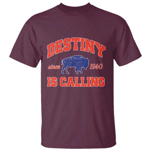 Buffalo Fan T Shirt Vintage Destiny is Calling Victory Monday TS10 Maroon Print Your Wear