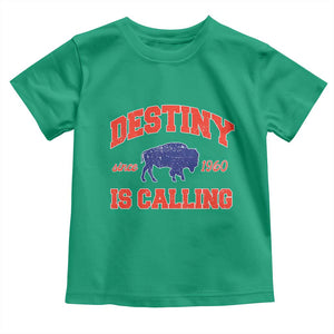 Buffalo Fan Toddler T Shirt Vintage Destiny is Calling Victory Monday TS10 Irish Green Print Your Wear