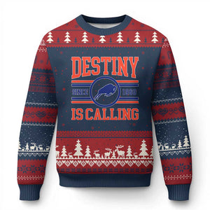 BFB Football Ugly Christmas Sweater Funny Vintage 90s TS10 Navy Red Print Your Wear