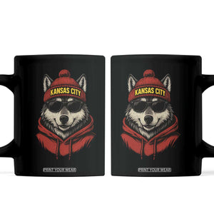 Kansas City Coffee Mug Vintage Retro Wolf Mascot TS10 Black Print Your Wear
