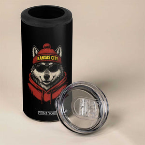 KC Game Day 4 in 1 Can Cooler Tumbler Vintage Retro Football Mascot TS10 Print Your Wear