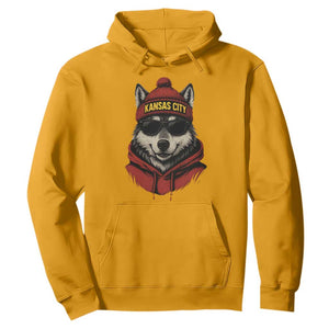 Kansas City Hoodie Vintage Retro Wolf Mascot TS10 Gold Print Your Wear