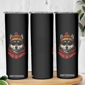 Kansas City Skinny Tumbler Vintage Retro Wolf Mascot TS10 Print Your Wear