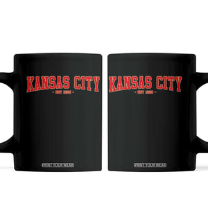 Kansas City Coffee Mug Retro Style 90s Vintage Unisex Varisty TS10 Black Print Your Wear