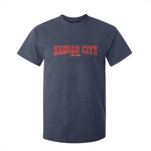 KC Game Day T Shirt For Kid Retro Style 90s Vintage Unisex Varisty Football TS10 Navy Print Your Wear