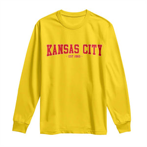 KC Game Day Long Sleeve Shirt Retro Style 90s Vintage Unisex Varisty Football TS10 Daisy Print Your Wear