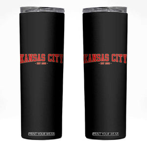 KC Game Day Skinny Tumbler Retro Style 90s Vintage Unisex Varisty Football TS10 Black Print Your Wear