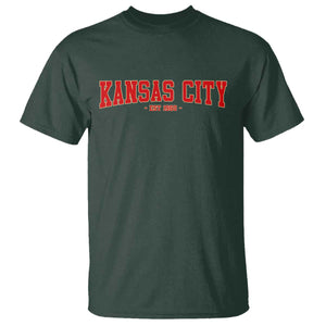 Kansas City T Shirt Retro Style 90s Vintage Unisex Varisty TS10 Dark Forest Green Print Your Wear