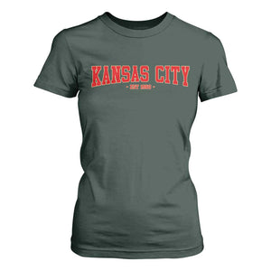 KC Game Day T Shirt For Women Retro Style 90s Vintage Unisex Varisty Football TS10 Dark Forest Green Print Your Wear
