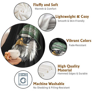 Philadelphia Fan Throw Blanket Retro Eagle Sports Fan TS10 Print Your Wear