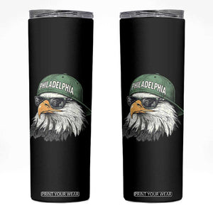Philadelphia Fan Skinny Tumbler Retro Eagle Sports Fan TS10 Black Print Your Wear