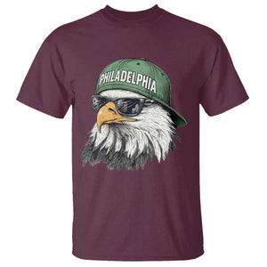 Philadelphia Fan T Shirt Retro Eagle Sports Fan TS10 Maroon Print Your Wear