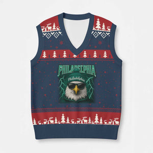 EF Game Day V-Neck Knit Sweater Vest Retro Bootleg Sports Fan TS10 Navy Red Print Your Wear