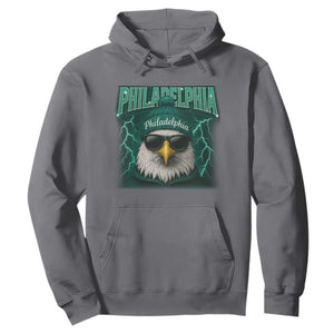 Philadelphia Fan Hoodie Retro Eagle Bootleg Sports Fan TS10 Charcoal Print Your Wear