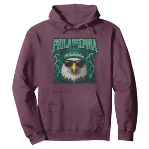 Philadelphia Fan Hoodie Retro Eagle Bootleg Sports Fan TS10 Maroon Print Your Wear
