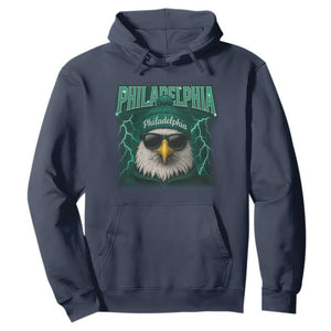 Philadelphia Fan Hoodie Retro Eagle Bootleg Sports Fan TS10 Navy Print Your Wear