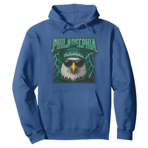 Philadelphia Fan Hoodie Retro Eagle Bootleg Sports Fan TS10 Royal Blue Print Your Wear