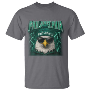 Philadelphia Fan T Shirt Retro Eagle Bootleg Sports Fan TS10 Charcoal Print Your Wear