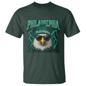 Philadelphia Fan T Shirt Retro Eagle Bootleg Sports Fan TS10 Dark Forest Green Print Your Wear