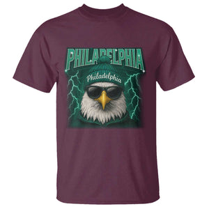 Philadelphia Fan T Shirt Retro Eagle Bootleg Sports Fan TS10 Maroon Print Your Wear
