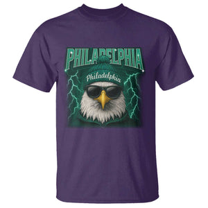 Philadelphia Fan T Shirt Retro Eagle Bootleg Sports Fan TS10 Purple Print Your Wear